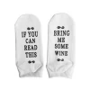 f You Can Read This Bring Me Socks - Beer, Wine, Bacon, Taco, Tea - Funny Cotton Socks Gift - Men & Women