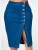 Import F20155A Ladies fashion jeans skirts pencil skirts  for women plus size clothing from China