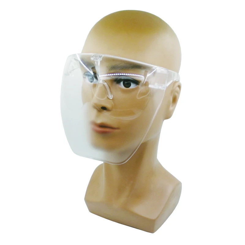 Face shield with frosted front gace shield anti fog protector facial con lentes
