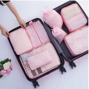 Factory 7 set packing cube travel accessories Luggage bag durable mesh clothes Luggage Compression Pouches Packing Cubes