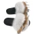 Import Factory direct wholesale multicolor women big fluffy fur slides real fox fur slippers from China
