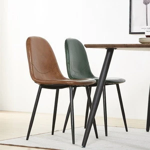 Factory Directly Sales Pu Leather Fabric Modern Wooden  Luxury Dining Chair