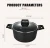 Import Factory Manufacture Aluminum Non-Stick Double Ear Cook Pots Soup Pot With Glass Lid from China