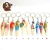 Import factory outlet hot selling stock wood material handmade carving animal or cartoon shape whistle or keychain for kids gifts from China