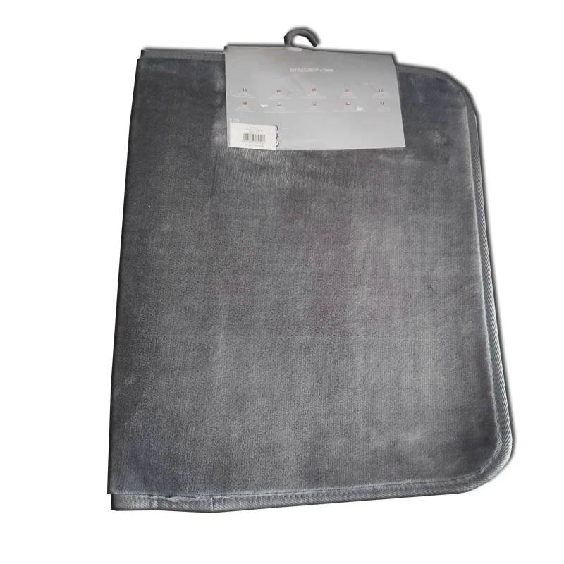 Factory Sale Comfort 100% Polyester Fabric Drop Molding Non-slip Flannel Floor Mat