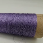 Fancy purple metallic yarn suppliers for knitting scarf