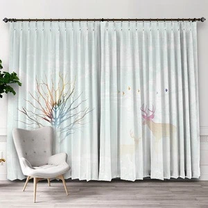 Fantasy decorative pattern european english sickbed curtains with valance