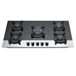 Fashion attractive design stove cooker gas 5 burner gas stove explosion-proof tempered glass gas cooktop