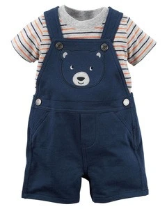 Fashion Baby Boy Cotton Shirt Jeans Overalls Baby T Shirt Overalls Suits