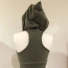Fashion Girls Custom Fitness Apparel Shockproof Running Crop Top With Hood