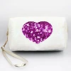 Fashion Makeup Cosmetic Case Bag PU Leather Makeup Brush Bag Case with Sequins