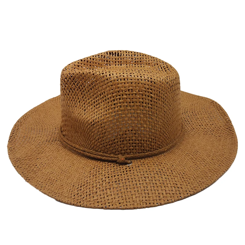 fashion mens paper straw cowboy hat