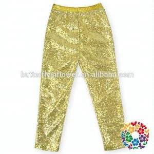Fashion Shiny Sequins Cotton Baby Children&#039;s Leggings Pants