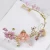 Import Fashion Temperament Gold Handmade Colorful Flower Bride Headband Ladies Bridal Hair Accessories from China