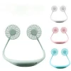Fast Delivery Summer Sport Fan Band Wholesale USB Rechargeable Neckband Fan With Led Light