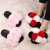 Import Faux Fluffy Fur Ball Pom Pom Slides Rabbit Sandals Comfortable Fur Slippers For Women from China