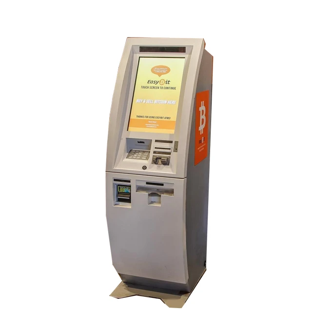 Floor standing note recycler barcode scanner Cryptocurrency kiosk with software  2 way Bitcoin ATM