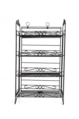 Flooring Stand Supermarket Food Beverage Metal Shelves Wire Display Stand