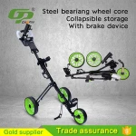 Foldable golf three wheels cart driving range golf trolleys