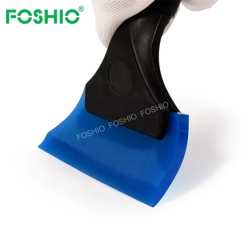 Foshio Professional Rubber Glass Window Screen Brush Squeegee Cleaner with Handle