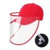 Free sample Anti-Droplets Spitting Removable PVC Protective hat with high quality best sale in european and USA