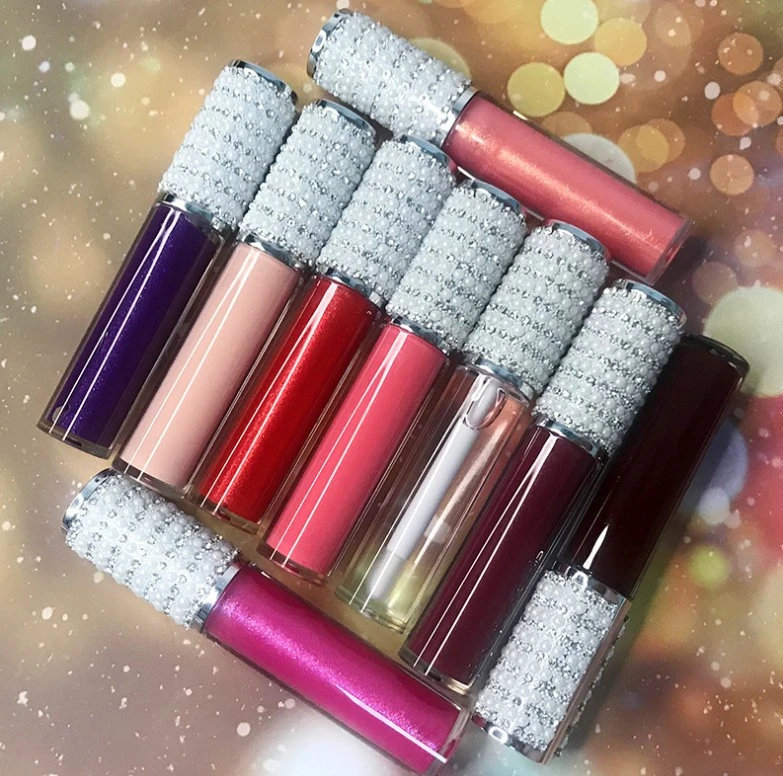 Free Sample Custom Private Label Moisturizing Lip Gloss High Shine Lipgloss  Containers Tube Pearl Diamond With Shimmer Lipgloss