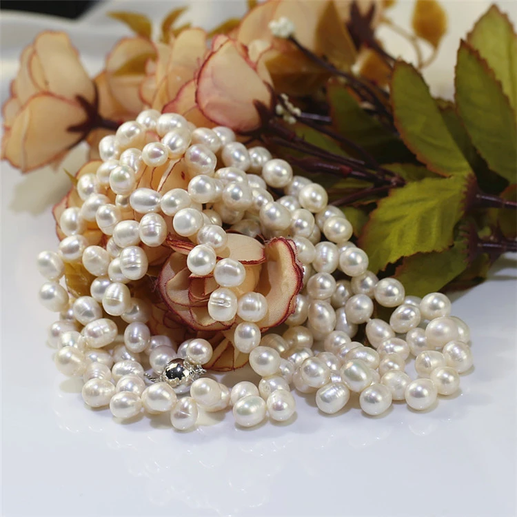 Fresh water drop pearl necklace AA- 8mm high quality freshwater pearl