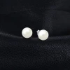 Freshwater Cultured Pearl Button Ball Stud Earrings 925 Sterling Silver Jewelry for Women From JewelryPalace