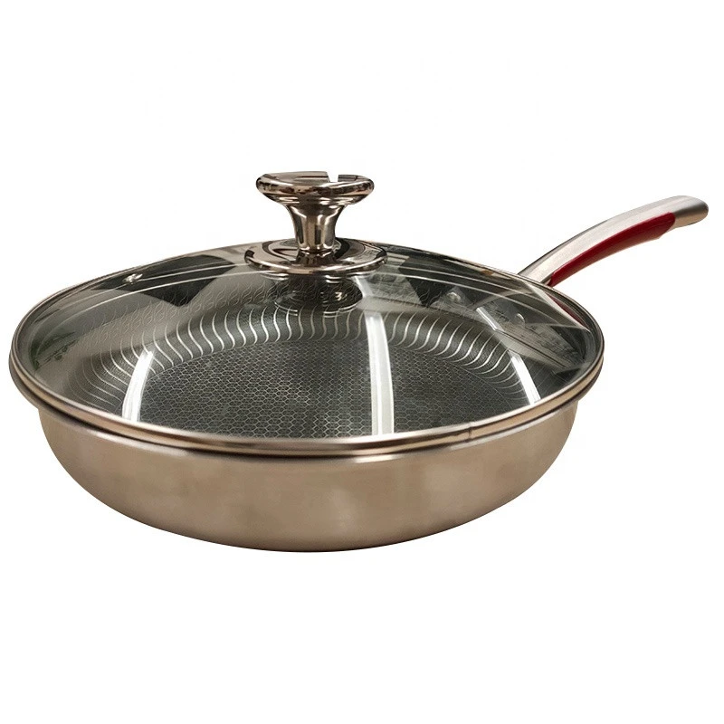 frying pan with metal handle