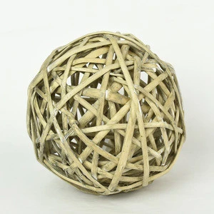 FSC BSCI natural material handmade weaving  willow gifts and crafts christmas tree decoration wicker ball