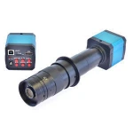 Full Set 14MP Industrial Microscope Camera HDMI USB Outputs with 180X C-mount Lens +8" HD LCD Monitor + 60 LED Light Microscopes