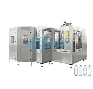 Full Set Complete Plastic Small Bottle Drinking Mineral Water Production Line / Water Filling capping labeling Machine