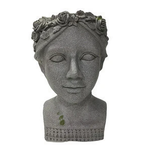 Garden MGO stone bust planters and pots