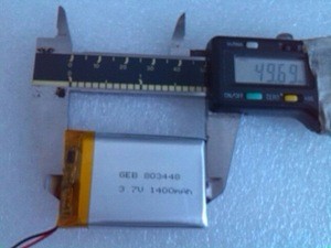 GEB 803450 small lithium polymer battery/lithium polymer battery 3.7v 1400mah