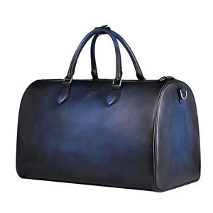 Genuine Leather Mens Duffel Bag/Leather Weekend Bag/Custom Luxury Leather Travel Bag