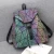 Import Geometric Luminous Shard Lattice Eco-Friendly Leather Rainbow Holographic Backpack from China