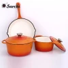 German Masterclass Premium Parini Cast Iron Enamel Cookware Set For Kitchen Ware Cooking pot Non Stick Camping Induction Pan Set