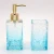Import Glass Bath set 3 Piece Soap Dispenser Pump Tumbler bathroom set toilet accessories bathroom accessories set from China