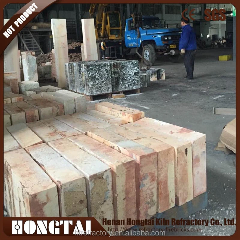 Glass kiln secondhand AZS fused cast refractory brick