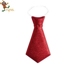 Glittery Colours carnival party elastic plastic necktie Neckwear