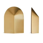 Golden Color Desk Table Book Holder Book Ends Luxury Offices School Desk Organizer Handmade Casting Book Stand Bookends For Sale