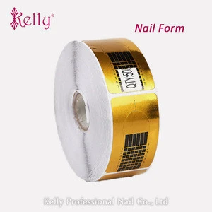 Golden & Silver 500Pcs/roll Nail Art Tips Extension Forms Gel Nail Forms Paper Acrylic Nail Forms