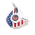 Import Golf putter cover American flag pattern mallet golf putter head cover semi-circular custom golf club cover from China