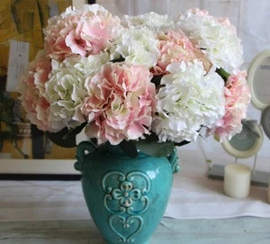 Good Quality 5 Fork Artificial Silk Hydrangea Flower Dried Hydrangea Flower for Wedding Decoration