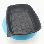 Good quality food fish meat storage boxes disposable black plastic box