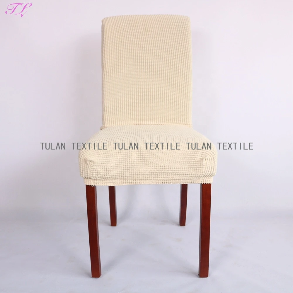 Good  quality luxury velvet jacquard stretch parson chair cover protector slipcover for dinning room chairs home use