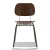 Import Good Resistance Metal Legs Dining Chairs with Walnut Black Color from China