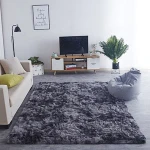 Good supplier grey polyester contemporary rectangle 3D shaggy area rug carpet