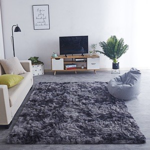 Good supplier grey polyester contemporary rectangle 3D shaggy area rug carpet