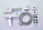 Guaranteed Quality Zinc Handle Moden Waterfall Mixer Tap Square Shower Column Bathroom Shower Set Faucet
